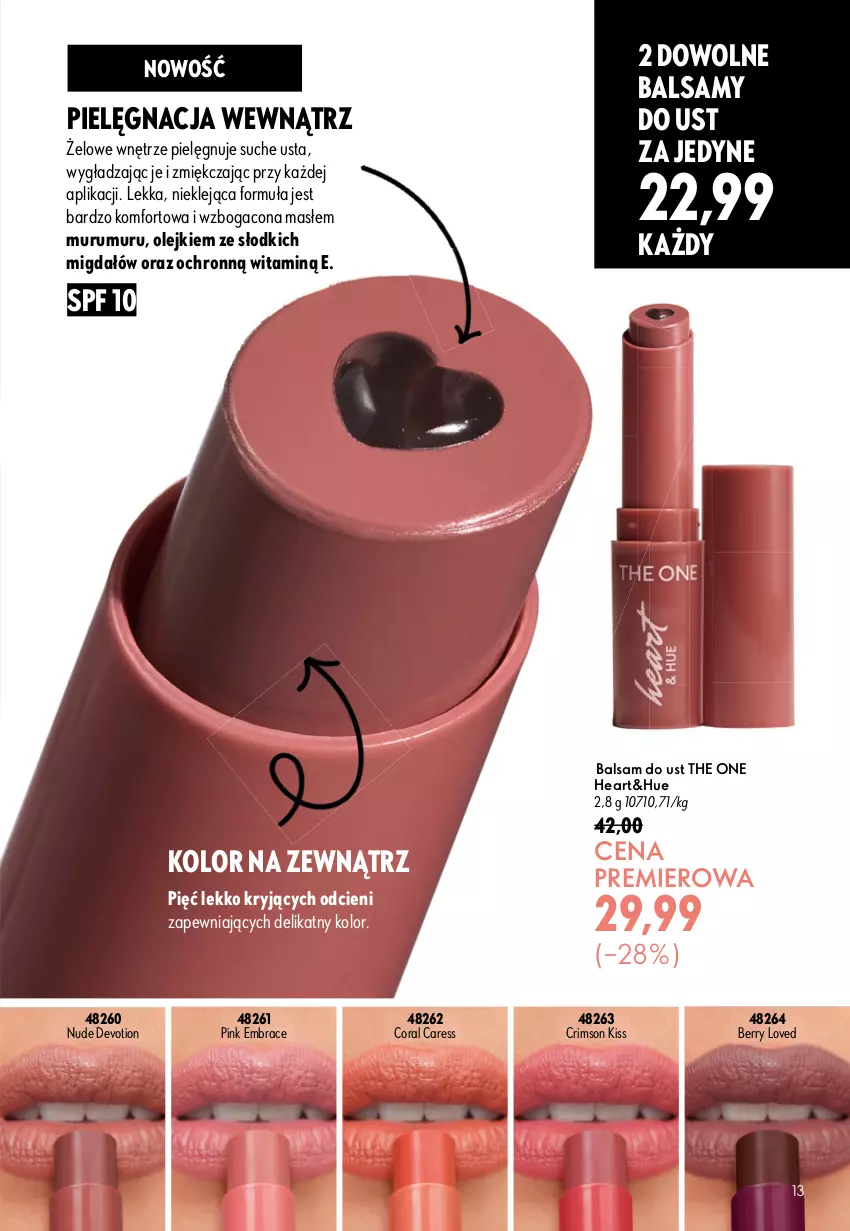 Gazetka promocyjna Oriflame - eKatalog 11 - ważna 29.07 do 18.08.2026 - strona 13 - produkty: Balsam do ust, Klej, Olej, Rum, The ONE