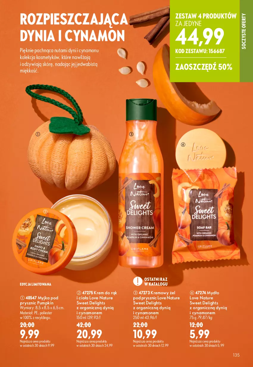Gazetka promocyjna Oriflame - eKatalog 11 - ważna 29.07 do 18.08.2026 - strona 135 - produkty: Dynią, Krem do rąk, Love Nature, Mydło