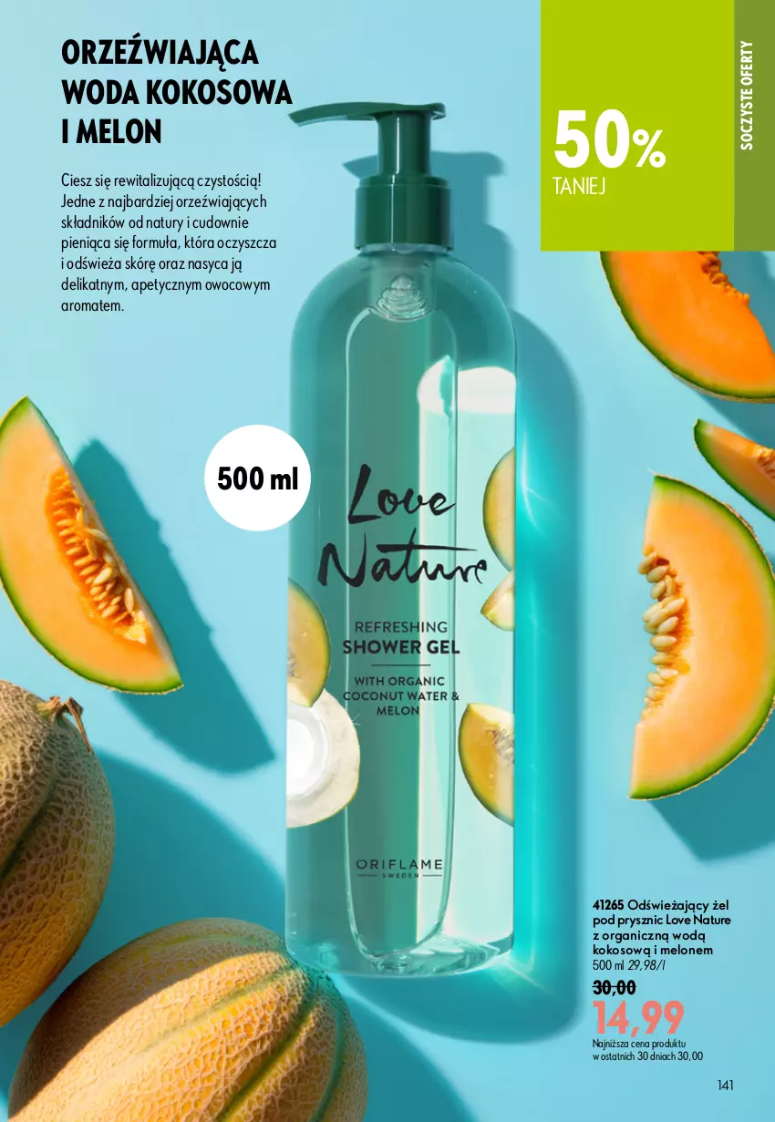 Gazetka promocyjna Oriflame - eKatalog 11 - ważna 29.07 do 18.08.2026 - strona 141 - produkty: Kokos, Love Nature, Melon, Woda