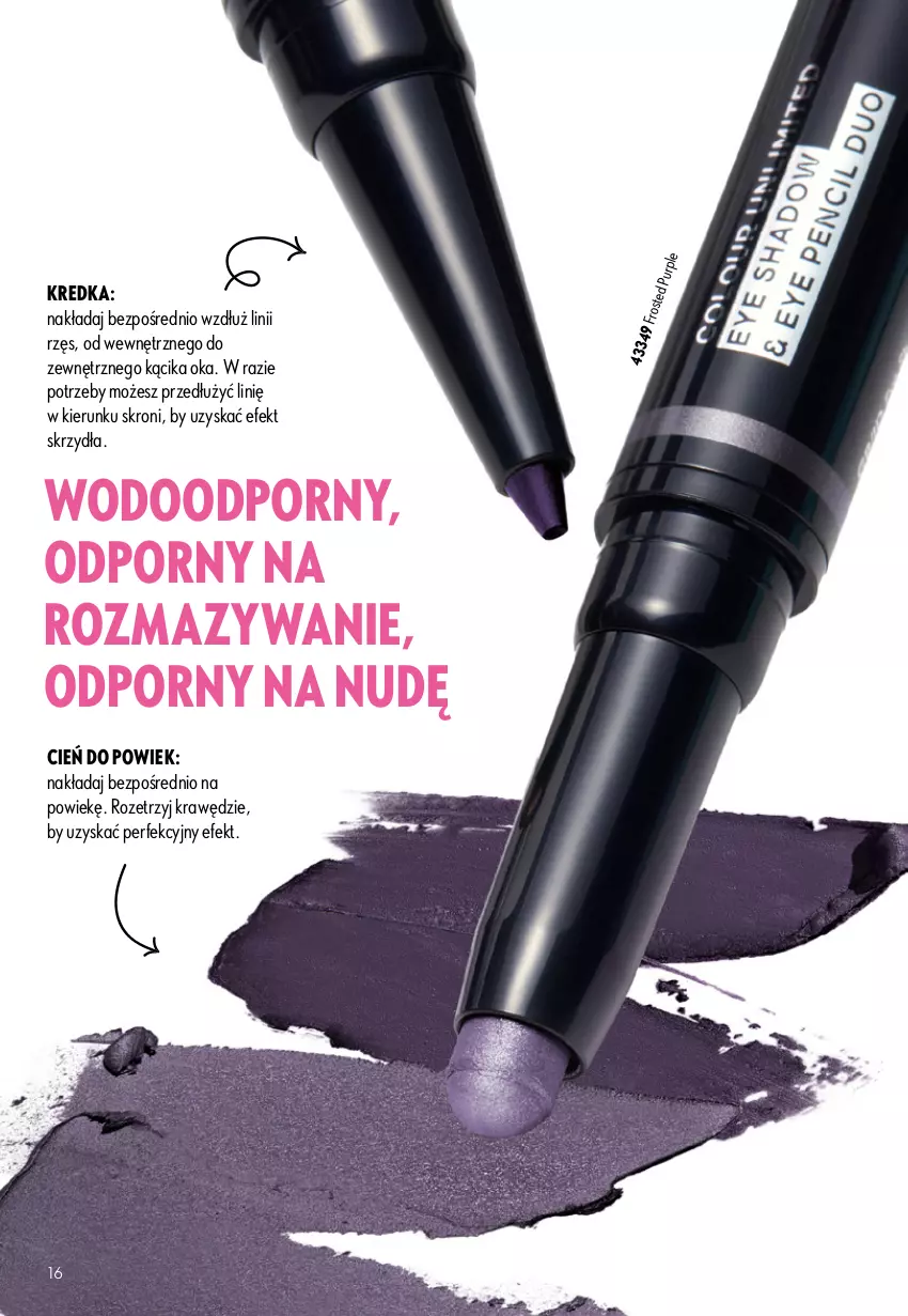 Gazetka promocyjna Oriflame - eKatalog 11 - ważna 29.07 do 18.08.2026 - strona 16 - produkty: Cień, Kredka, Por, Pur
