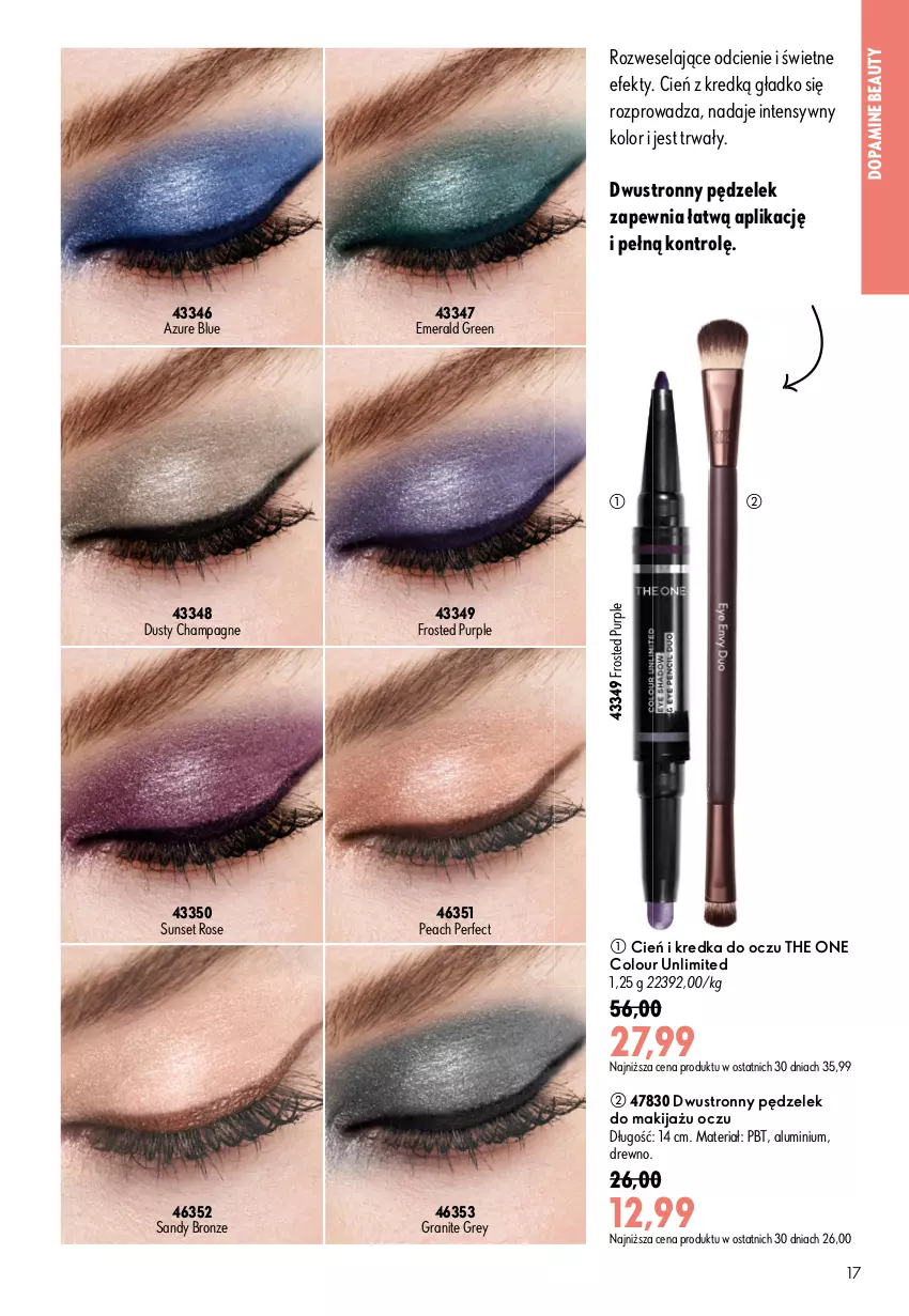 Gazetka promocyjna Oriflame - eKatalog 11 - ważna 29.07 do 18.08.2026 - strona 17 - produkty: Cień, Gra, Kredka, Makijaż, Pur, The ONE