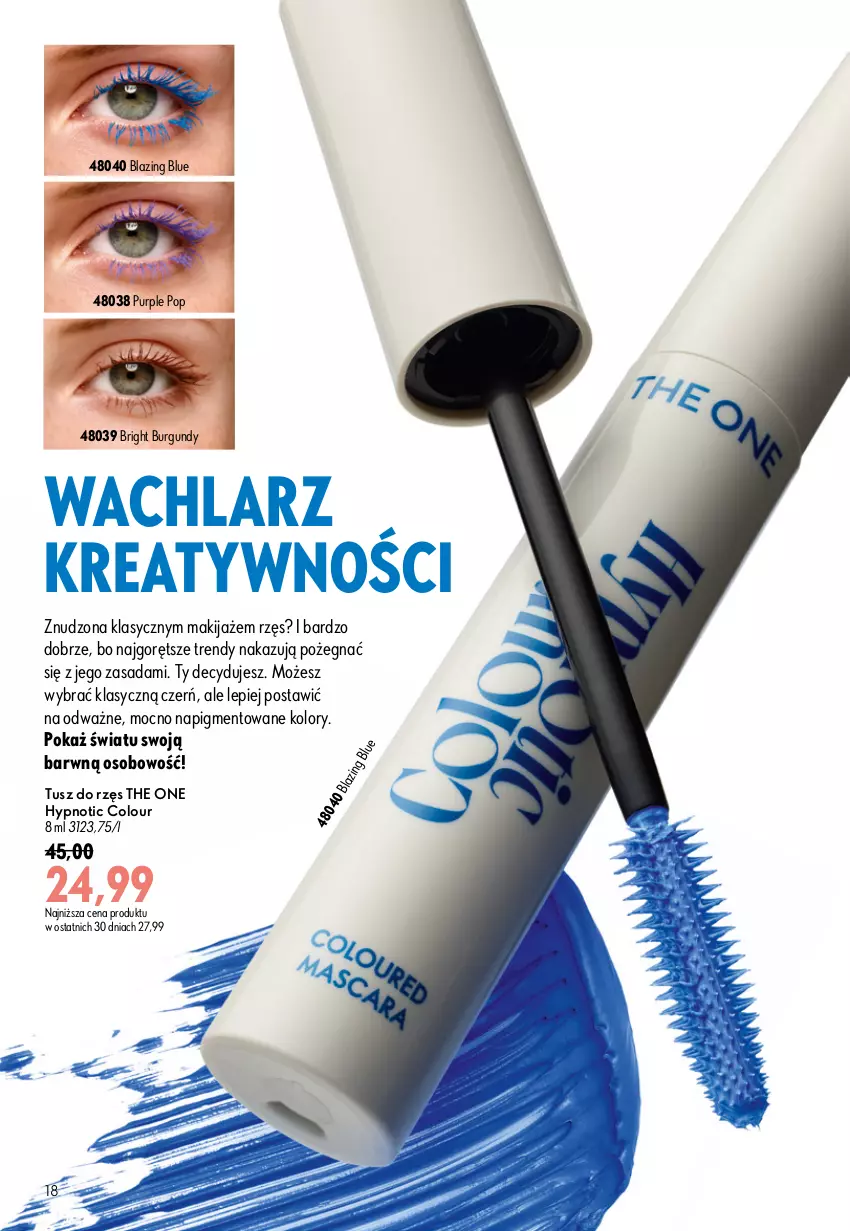 Gazetka promocyjna Oriflame - eKatalog 11 - ważna 29.07 do 18.08.2026 - strona 18 - produkty: Makijaż, Pur, The ONE, Tusz