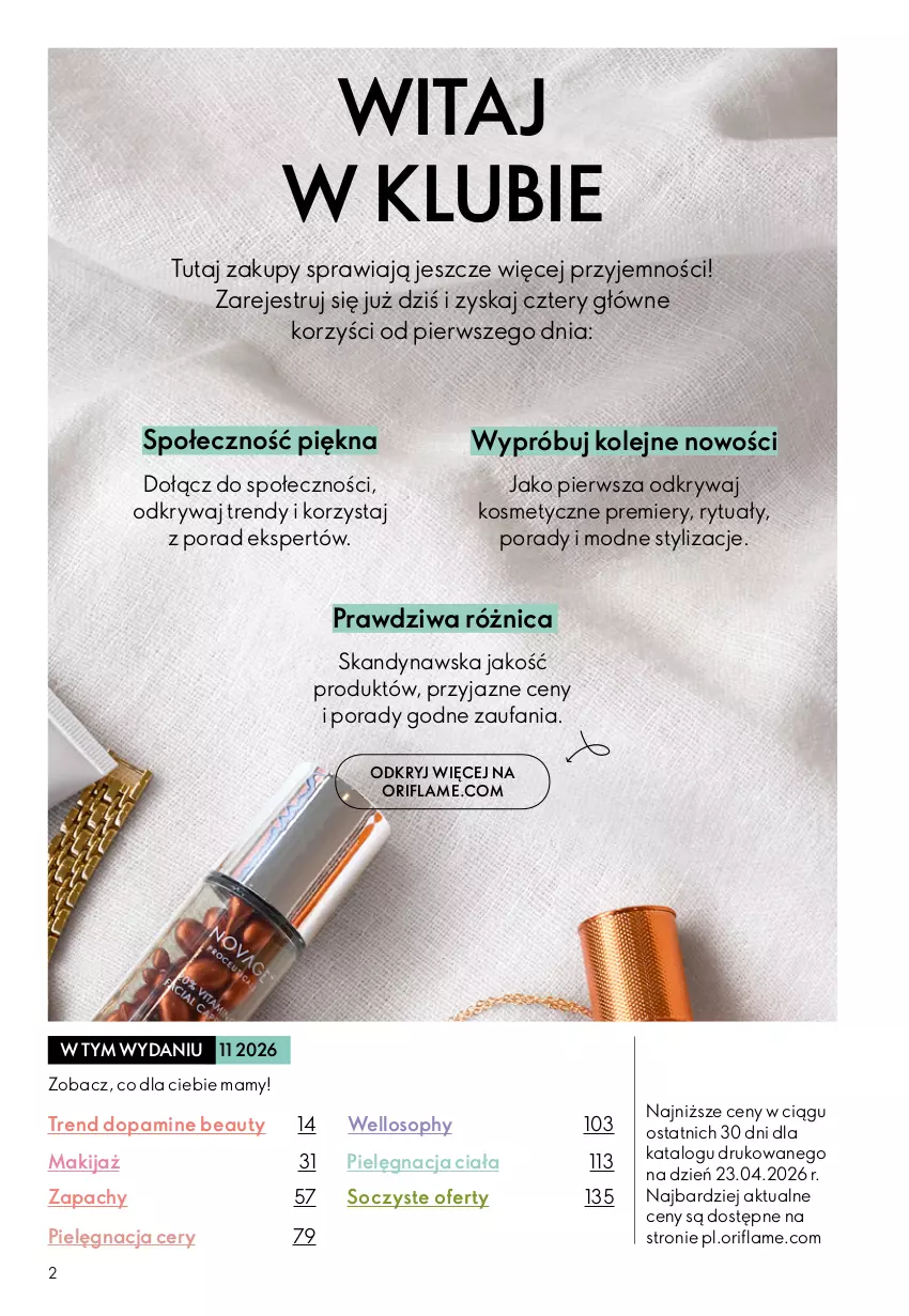 Gazetka promocyjna Oriflame - eKatalog 11 - ważna 29.07 do 18.08.2026 - strona 2 - produkty: Fa, Makijaż, Olej, Oriflame, Por