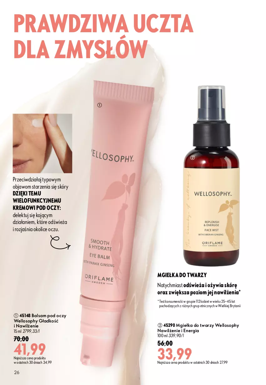 Gazetka promocyjna Oriflame - eKatalog 11 - ważna 29.07 do 18.08.2026 - strona 26 - produkty: Balsam pod oczy, Mgiełka do twarzy
