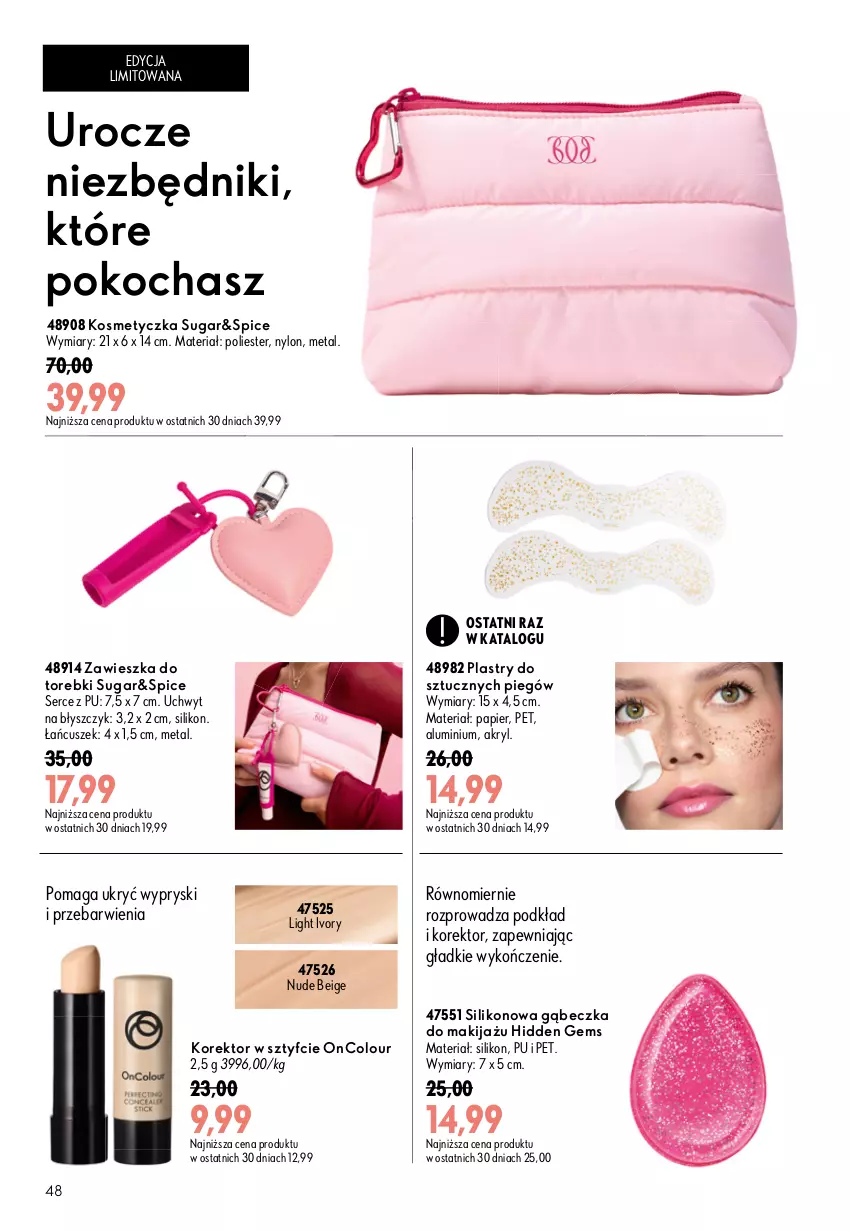 Gazetka promocyjna Oriflame - eKatalog 11 - ważna 29.07 do 18.08.2026 - strona 48 - produkty: Koc, Kosmetyczka, Makijaż, OnColour, Papier, Podkład, Ser
