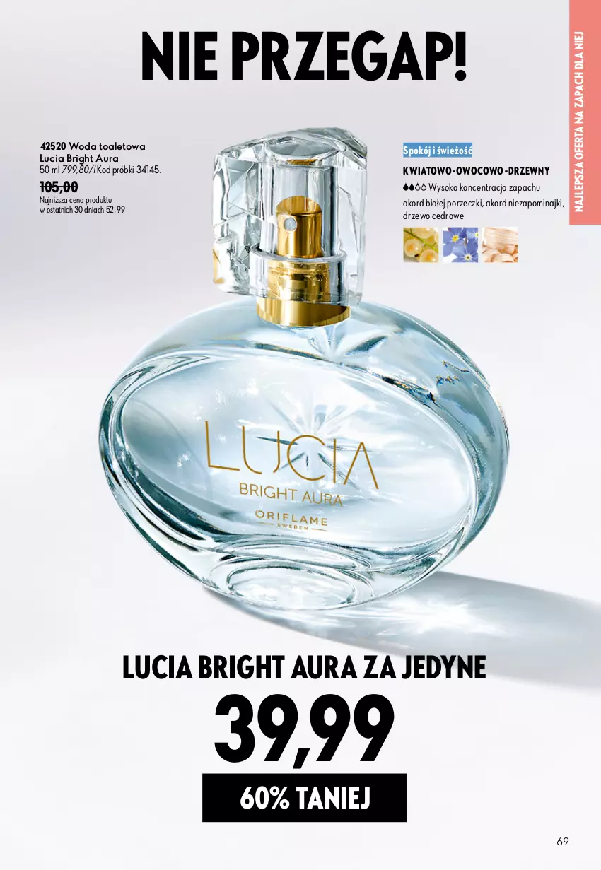 Gazetka promocyjna Oriflame - eKatalog 11 - ważna 29.07 do 18.08.2026 - strona 69 - produkty: Por, Sok, Woda, Woda toaletowa