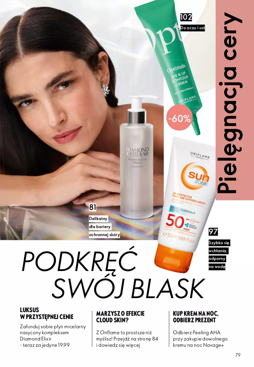 Gazetka promocyjna Oriflame - eKatalog 11 - ważna 29.07 do 18.08.2026 - strona 79 - produkty: Krem na noc, NovAge, Oriflame, Peeling, Płyn micelarny, Por, Tera