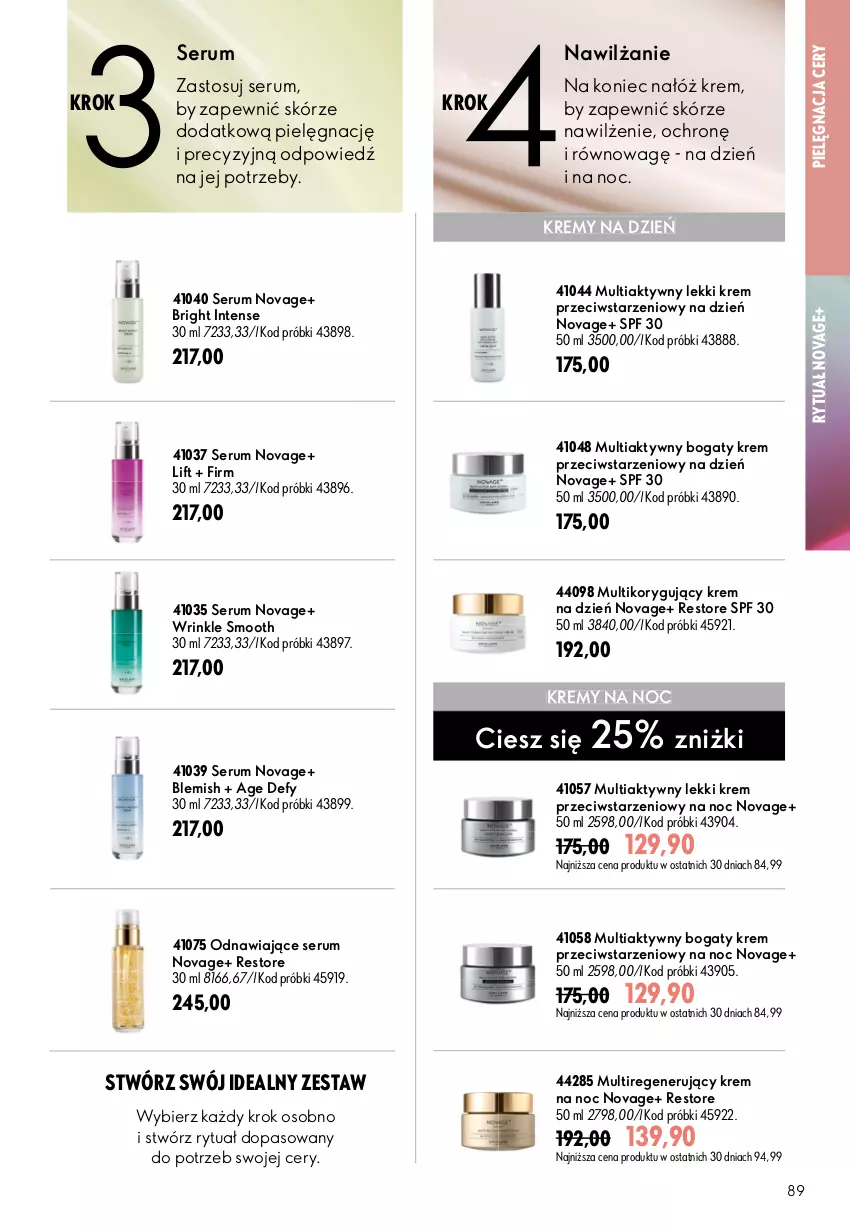 Gazetka promocyjna Oriflame - eKatalog 11 - ważna 29.07 do 18.08.2026 - strona 89 - produkty: Krem na dzień, Krem na noc, NovAge, Rum, Ser, Serum