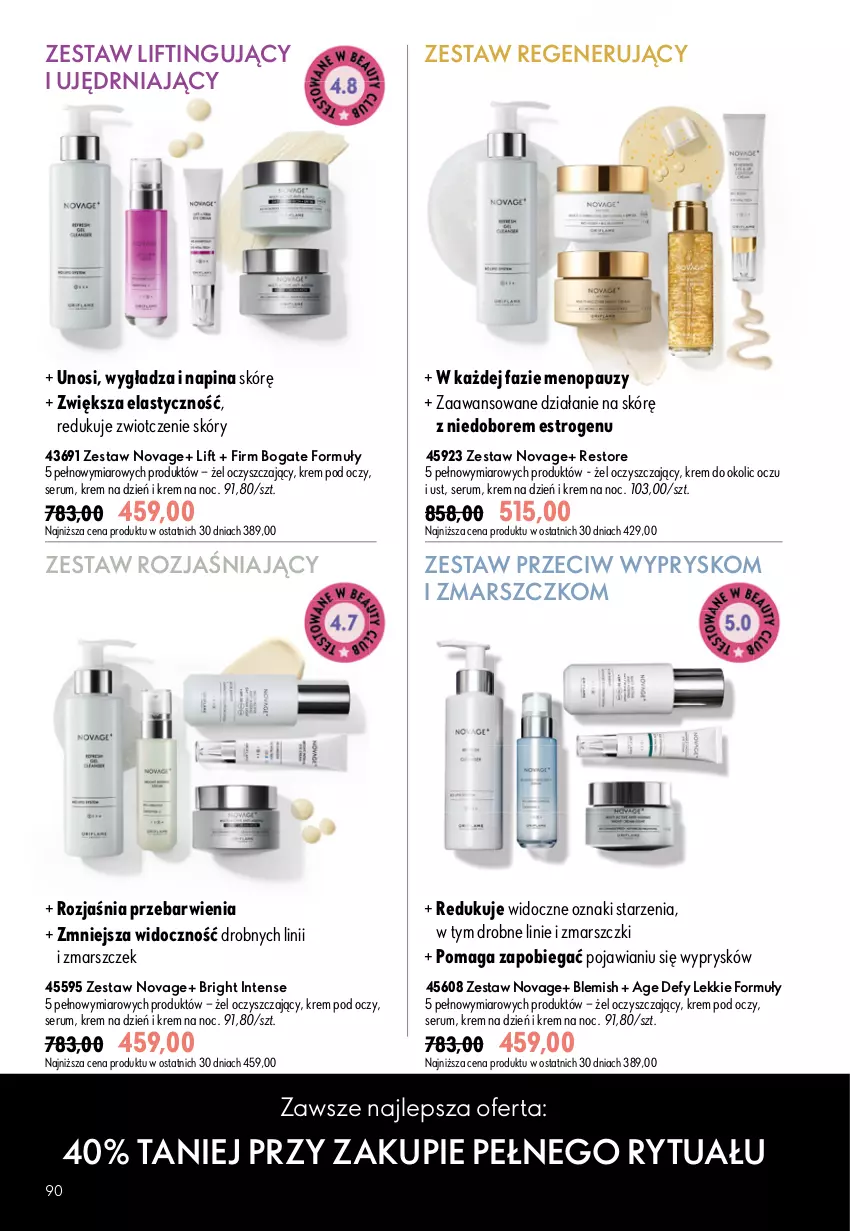 Gazetka promocyjna Oriflame - eKatalog 11 - ważna 29.07 do 18.08.2026 - strona 90 - produkty: Fa, Krem na dzień, Krem na noc, Krem pod oczy, Mars, NovAge, Rum, Ser, Serum