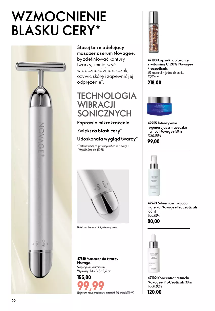 Gazetka promocyjna Oriflame - eKatalog 11 - ważna 29.07 do 18.08.2026 - strona 92 - produkty: Cynk, Mars, Masażer, NovAge, Rum, Ser, Serum, Top