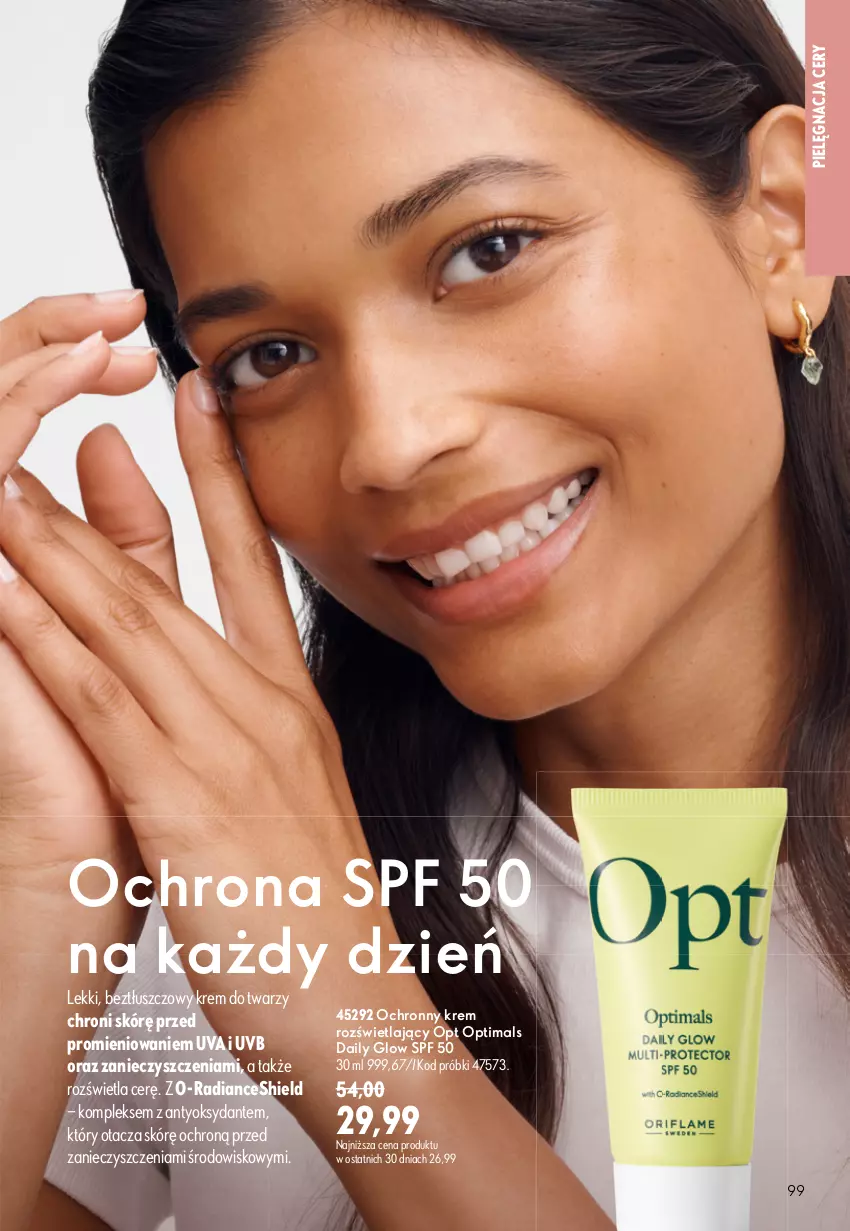 Gazetka promocyjna Oriflame - eKatalog 11 - ważna 29.07 do 18.08.2026 - strona 99 - produkty: Krem do twarzy, Ochronny krem, Optima, Optimals