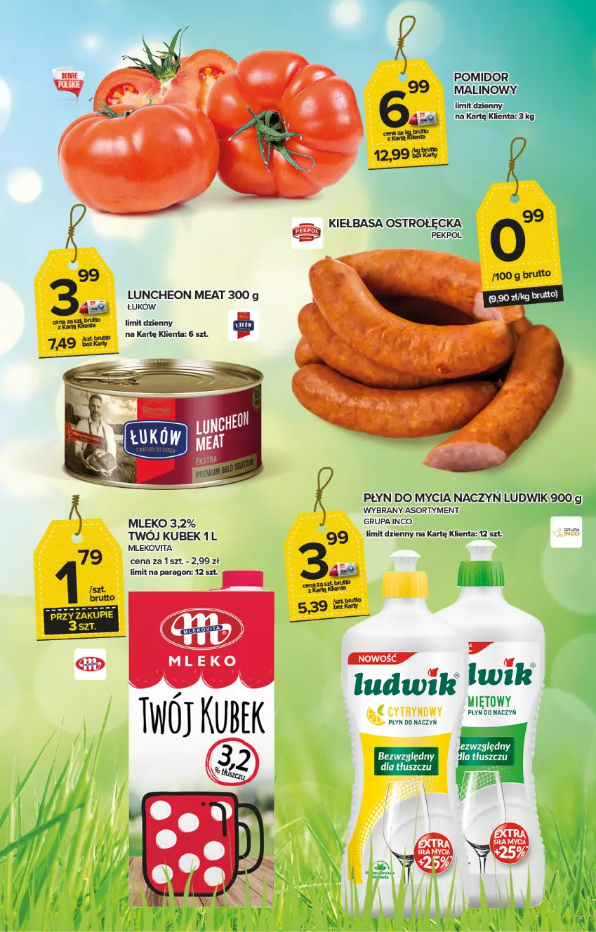 Gazetka promocyjna Topaz - Gazetka - ważna 13.05 do 19.05.2021 - strona 3 - produkty: Do mycia naczyń, Kiełbasa, Koc, Kubek, Ludwik, Mleko, Mlekovita, Pekpol, Płyn do mycia, Płyn do mycia naczyń, Pomidor malinowy