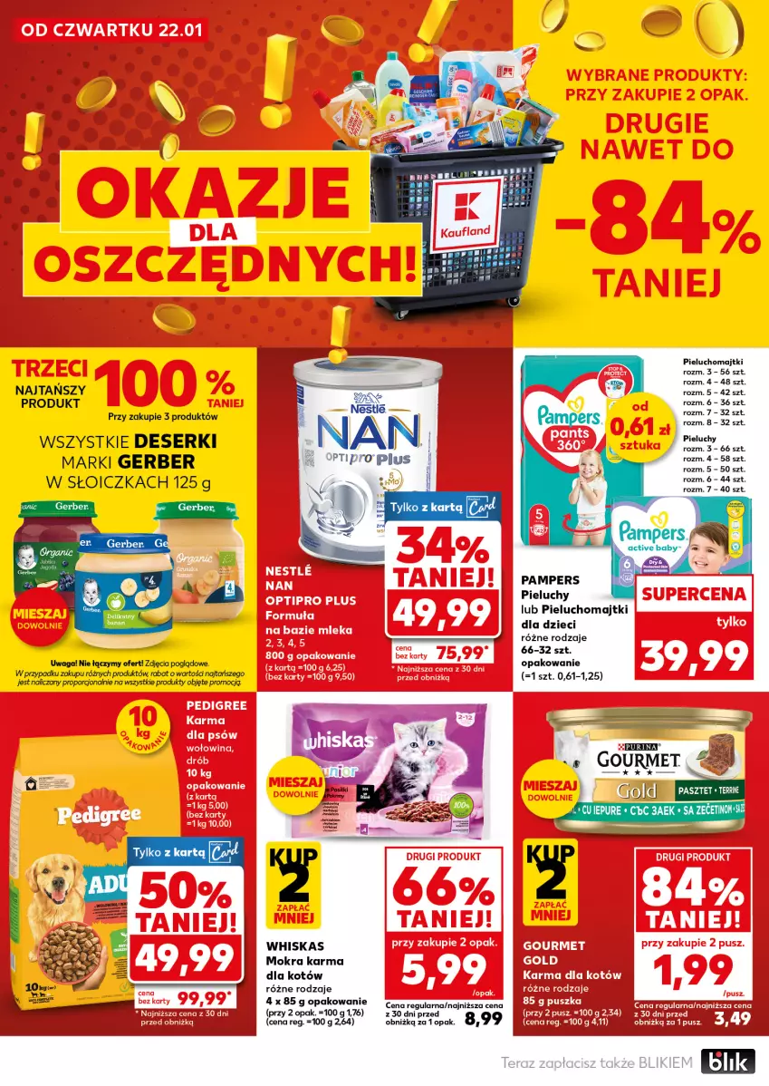 Gazetka promocyjna Kaufland - Mocny Start - ważna 26.01 do 28.01.2026 - strona 6 - produkty: Deser, Dzieci, Gerber, Majtki, Mokra karma, Pampers, Pieluchomajtki, Pieluchy, Por, Pur, Purina, Ser, Waga, Whiskas