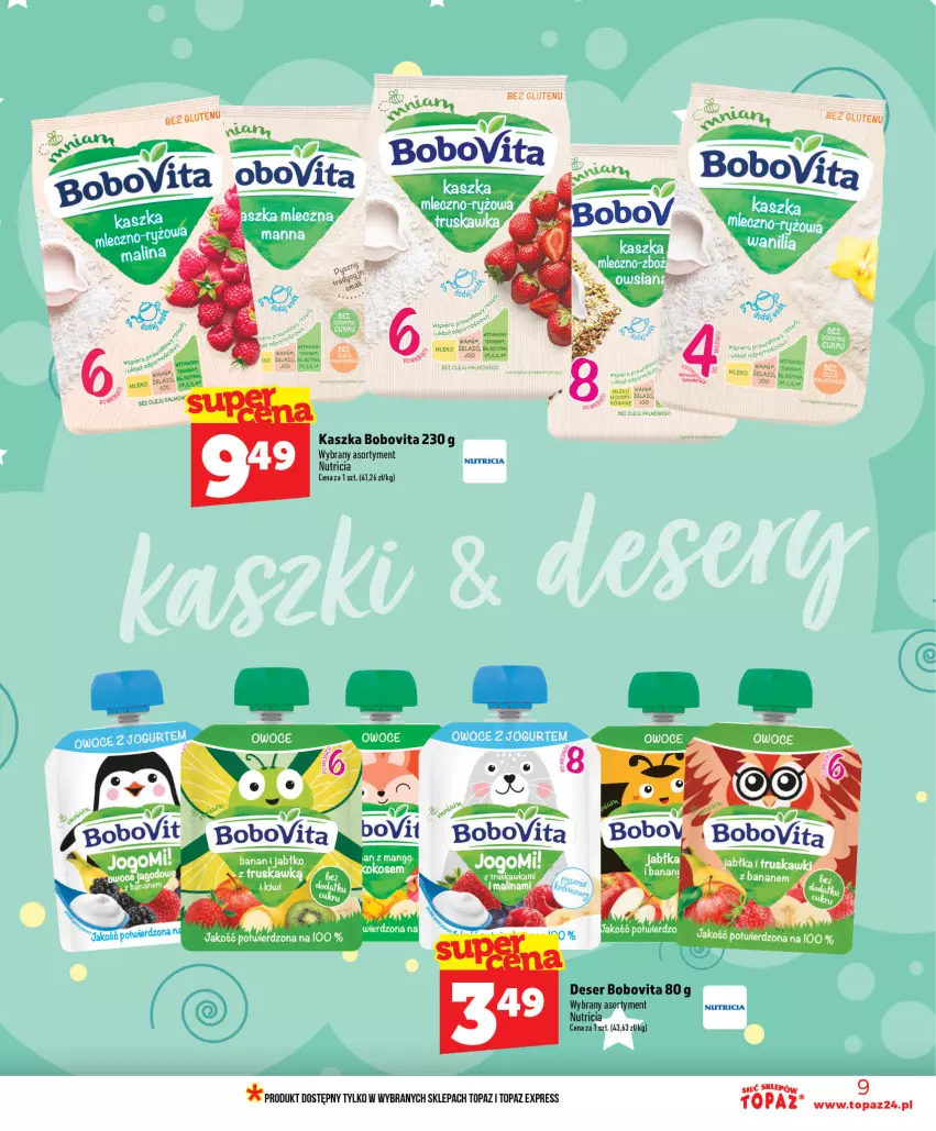 Gazetka promocyjna Topaz - Gazetka - ważna 11.06 do 17.06.2026 - strona 9 - produkty: BoboVita, Deser, Ser, Top