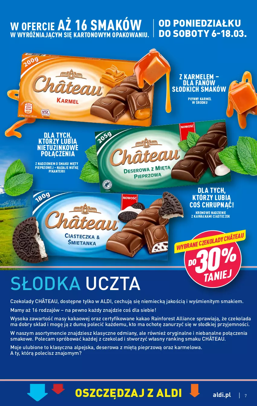 Gazetka promocyjna Aldi - Pełen katalog - ważna 13.03 do 18.03.2023 - strona 7 - produkty: Czekolada, Deser, Fa, Gin, Kakao, Kawa, Pieprz, Ser, Sok