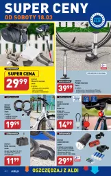 Gazetka promocyjna Aldi - Pełen katalog - Gazetka - ważna od 18.03 do 18.03.2023 - strona 30 - produkty: Top, Noż, Telefon, Uchwyty, Pompka, Torba, Rower, Bateria, Lampa