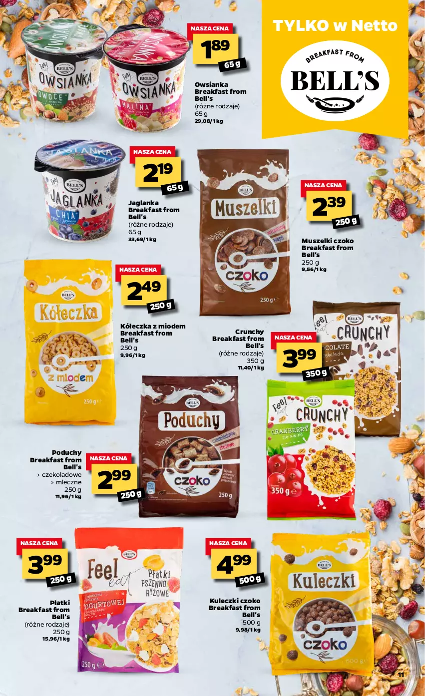 Gazetka promocyjna Netto - Oferta tygodnia - ważna 08.03 do 13.03.2021 - strona 11 - produkty: Bell, Fa, Jaglanka, Mus, O nas, Owsianka