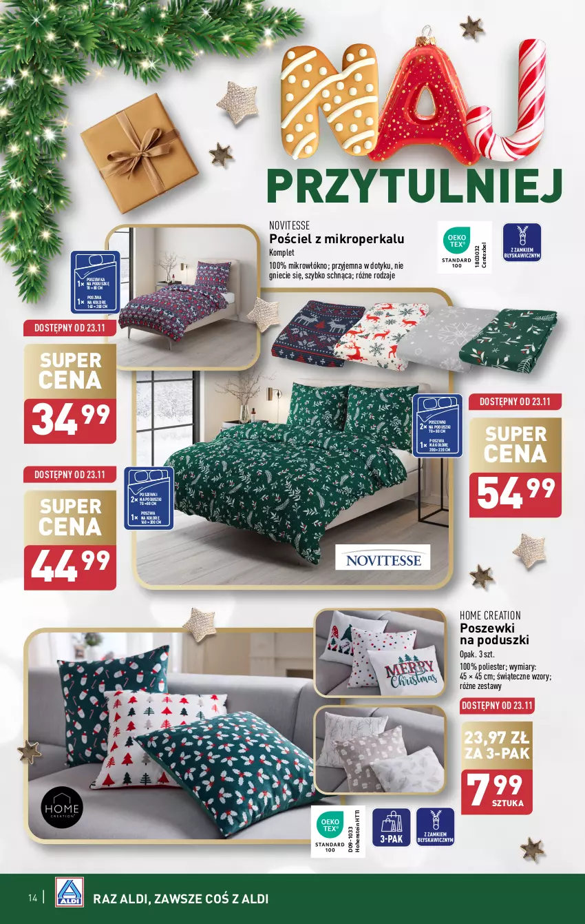 Gazetka promocyjna Aldi - Najlepsze prezenty - ważna 06.11 do 24.12.2024 - strona 14 - produkty: Pościel, Poszewka