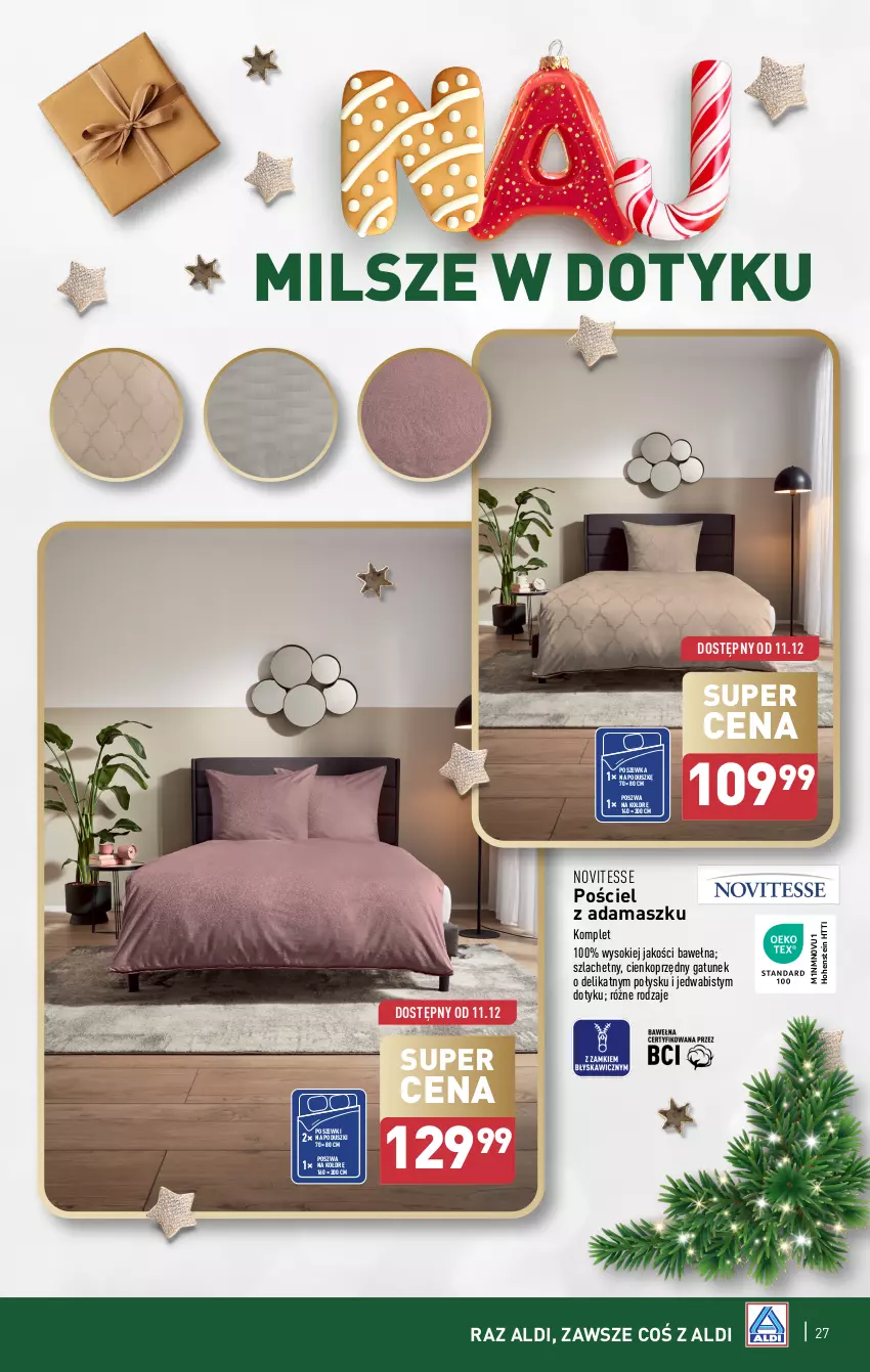 Gazetka promocyjna Aldi - Najlepsze prezenty - ważna 06.11 do 24.12.2024 - strona 27 - produkty: Pościel, Poszewka, Sok, Wełna