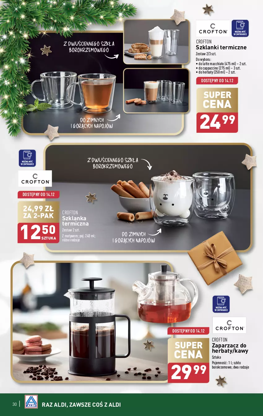 Gazetka promocyjna Aldi - Najlepsze prezenty - ważna 06.11 do 24.12.2024 - strona 30 - produkty: Cappuccino, Chia, Lanki, Szklanka, Zaparzacz, Zaparzacz do herbaty