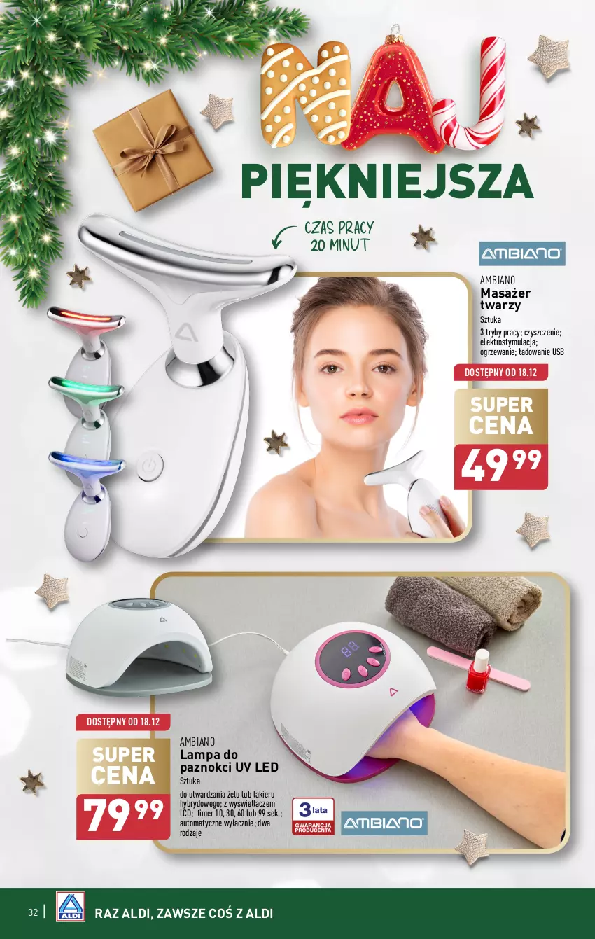 Gazetka promocyjna Aldi - Najlepsze prezenty - ważna 06.11 do 24.12.2024 - strona 32 - produkty: Lakier, Lampa, Masażer, Ogrzewanie