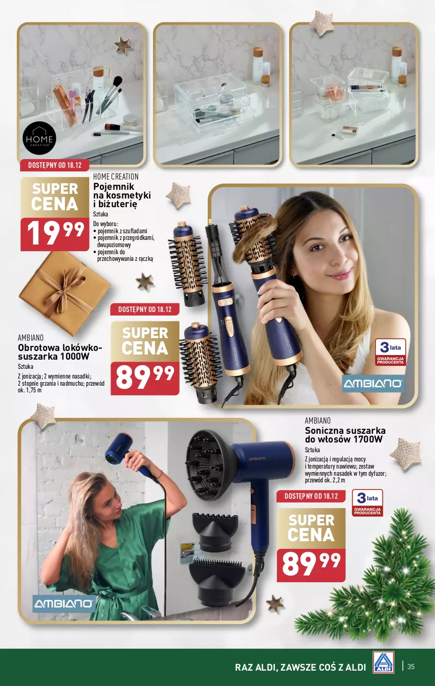 Gazetka promocyjna Aldi - Najlepsze prezenty - ważna 06.11 do 24.12.2024 - strona 35 - produkty: Pojemnik, Pojemnik do przechowywania, Przewód, Suszarka, Top