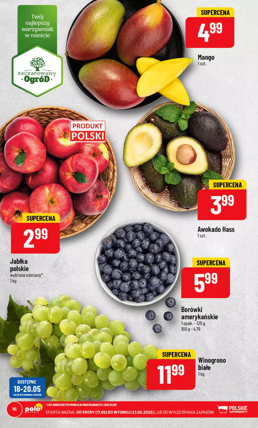 Gazetka promocyjna PoloMarket - Gazetka pomocyjna - ważna 17.05 do 23.05.2023 - strona 16 - produkty: Jabłka, Ogród, Wino