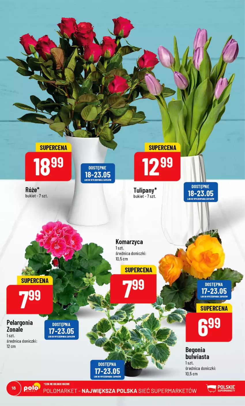 Gazetka promocyjna PoloMarket - Gazetka pomocyjna - ważna 17.05 do 23.05.2023 - strona 18 - produkty: Bukiet, Tulipan