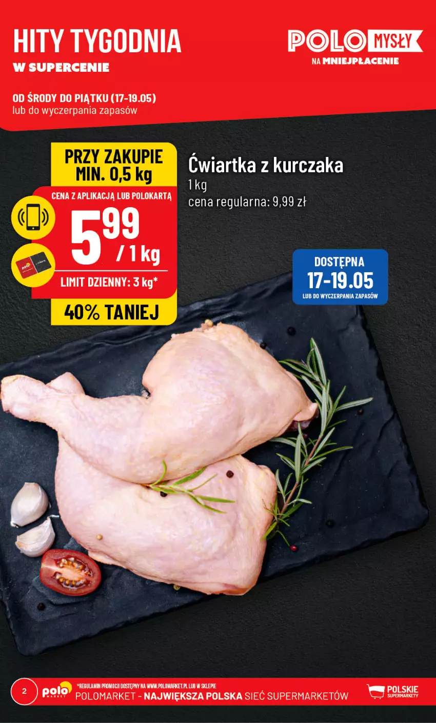 Gazetka promocyjna PoloMarket - Gazetka pomocyjna - ważna 17.05 do 23.05.2023 - strona 2 - produkty: Kurczak, LG