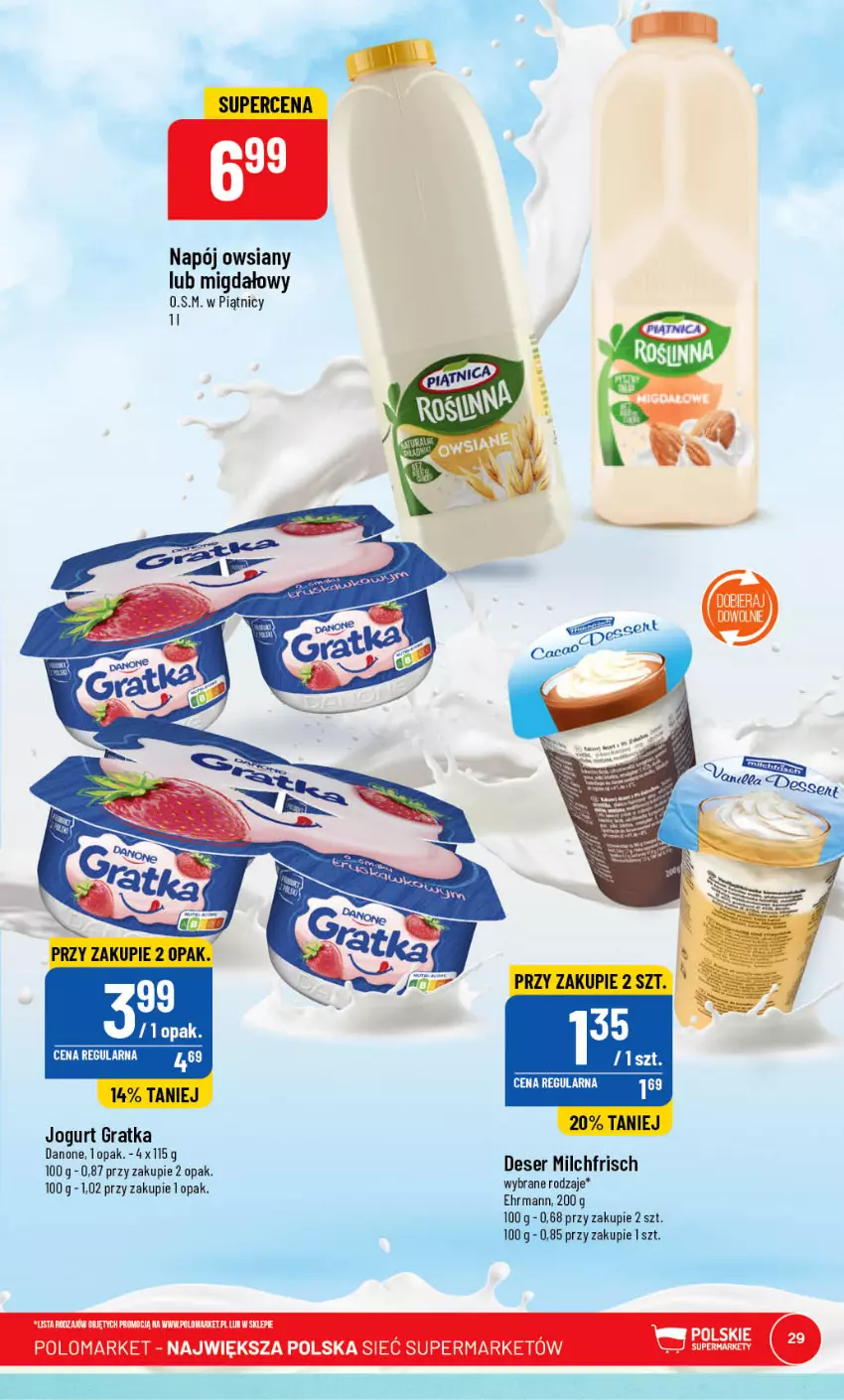 Gazetka promocyjna PoloMarket - Gazetka pomocyjna - ważna 17.05 do 23.05.2023 - strona 29 - produkty: Danone, Deser, Gra, Jogurt, Napój, Ser