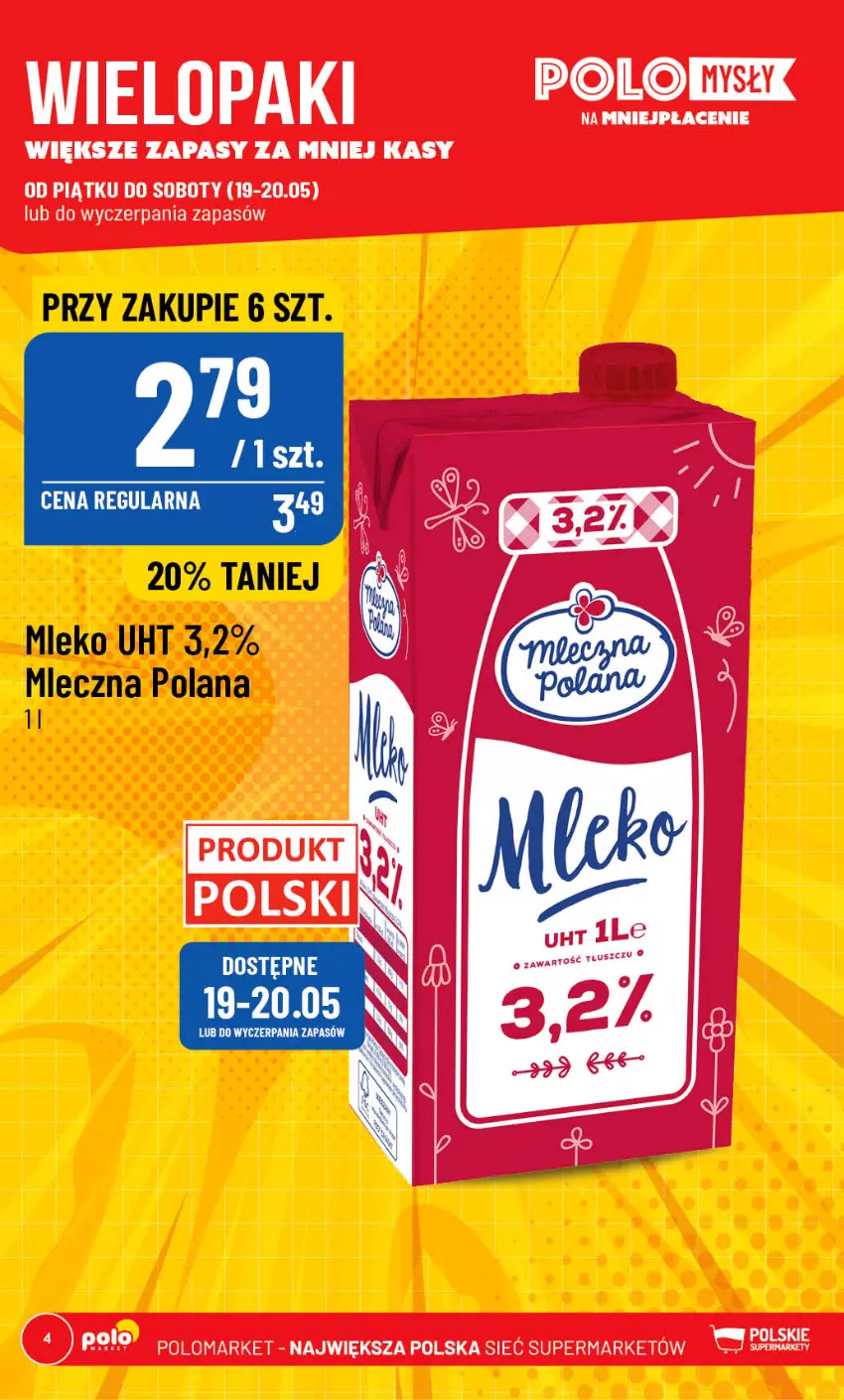 Gazetka promocyjna PoloMarket - Gazetka pomocyjna - ważna 17.05 do 23.05.2023 - strona 4 - produkty: LANA, Mleko