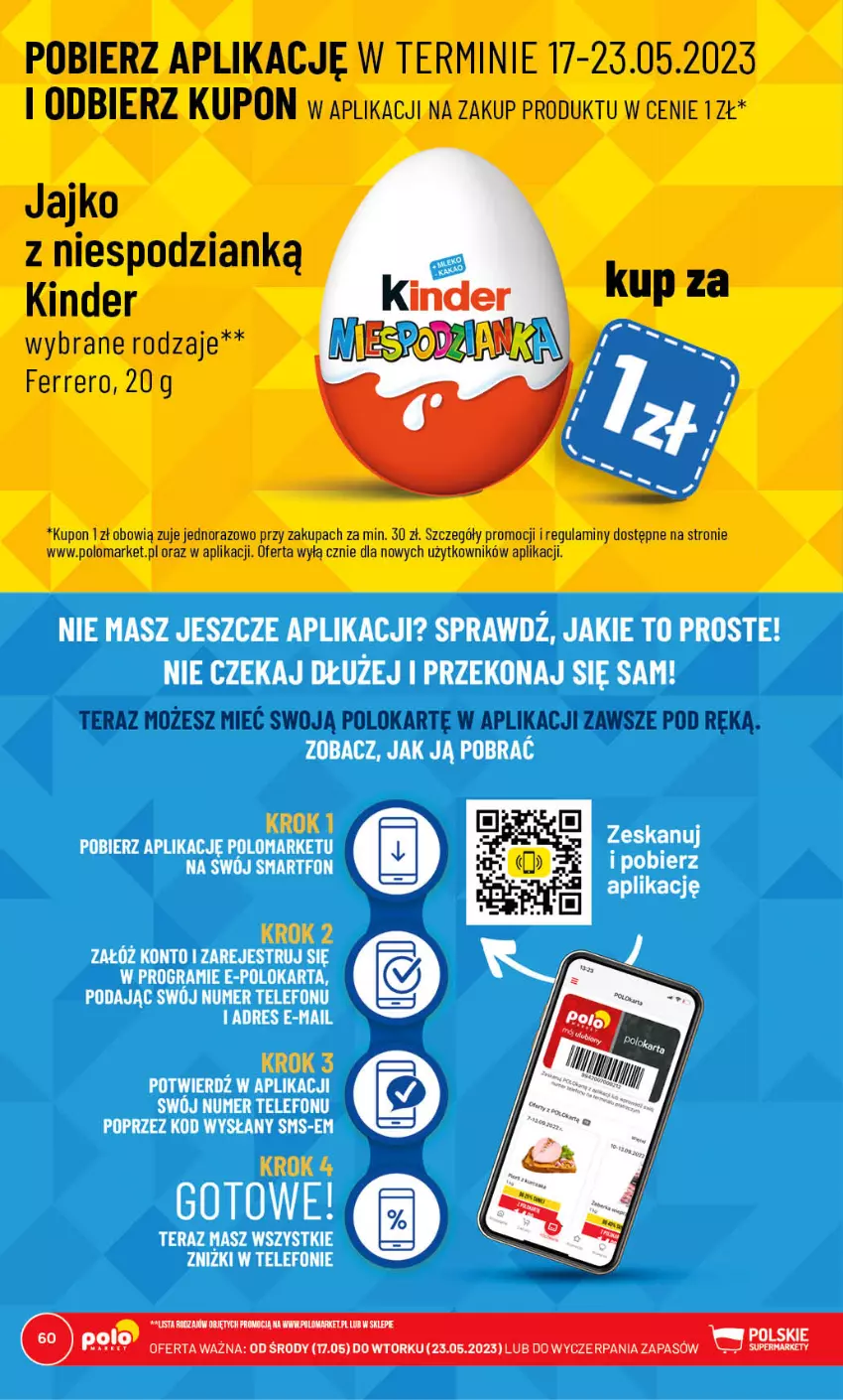 Gazetka promocyjna PoloMarket - Gazetka pomocyjna - ważna 17.05 do 23.05.2023 - strona 60 - produkty: Ferrero, Kinder, Tera