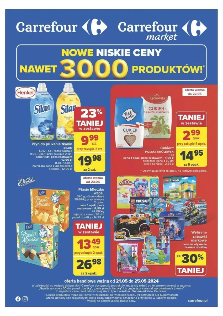 Gazetka promocyjna Carrefour - ważna 21.05 do 25.05.2024 - strona 1 - produkty: Cukier, Królewski, Piwa