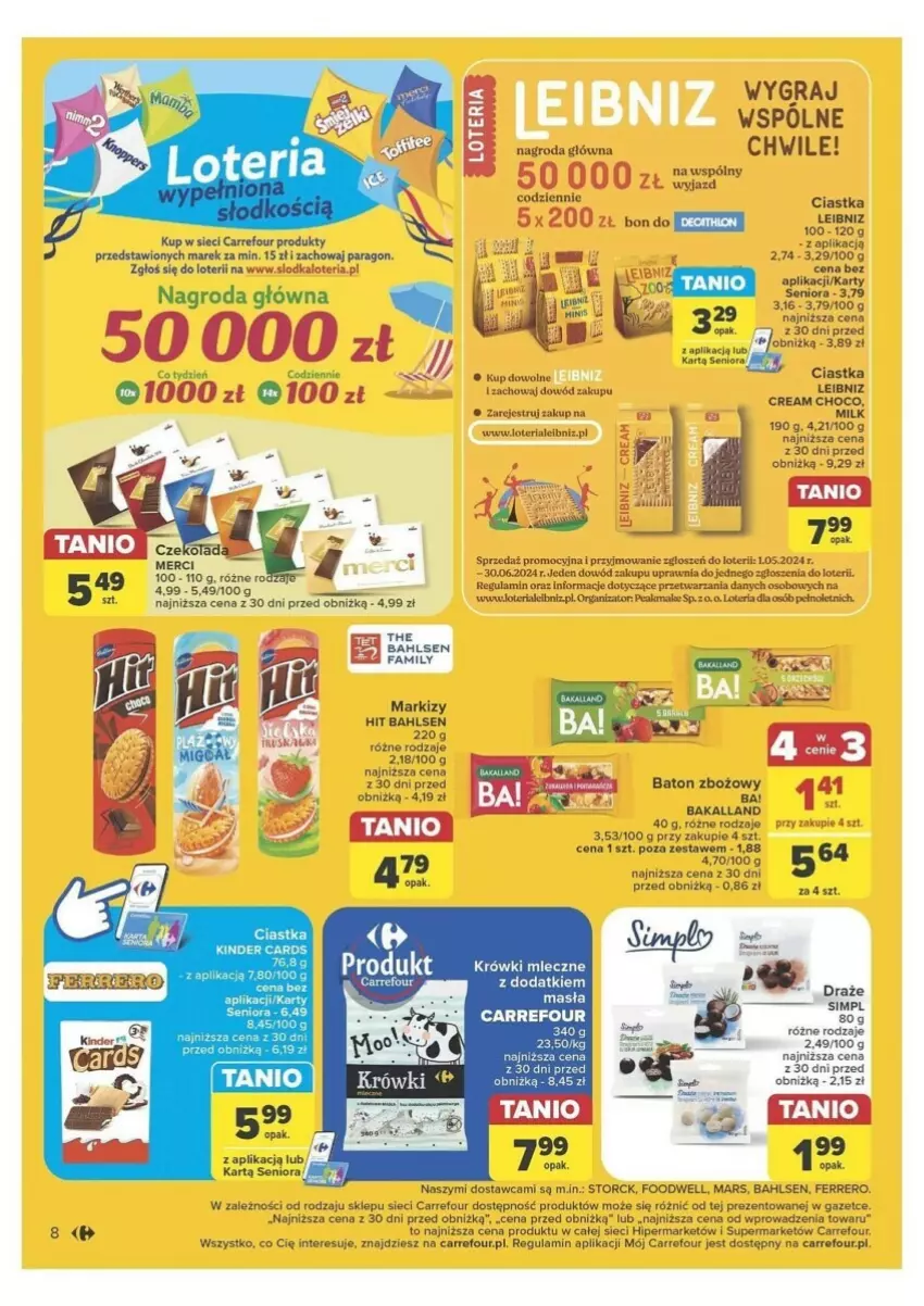 Gazetka promocyjna Carrefour - ważna 21.05 do 25.05.2024 - strona 2 - produkty: Bakalland, Baton, Ciastka, Fa, Ferrero, Gra, Mars