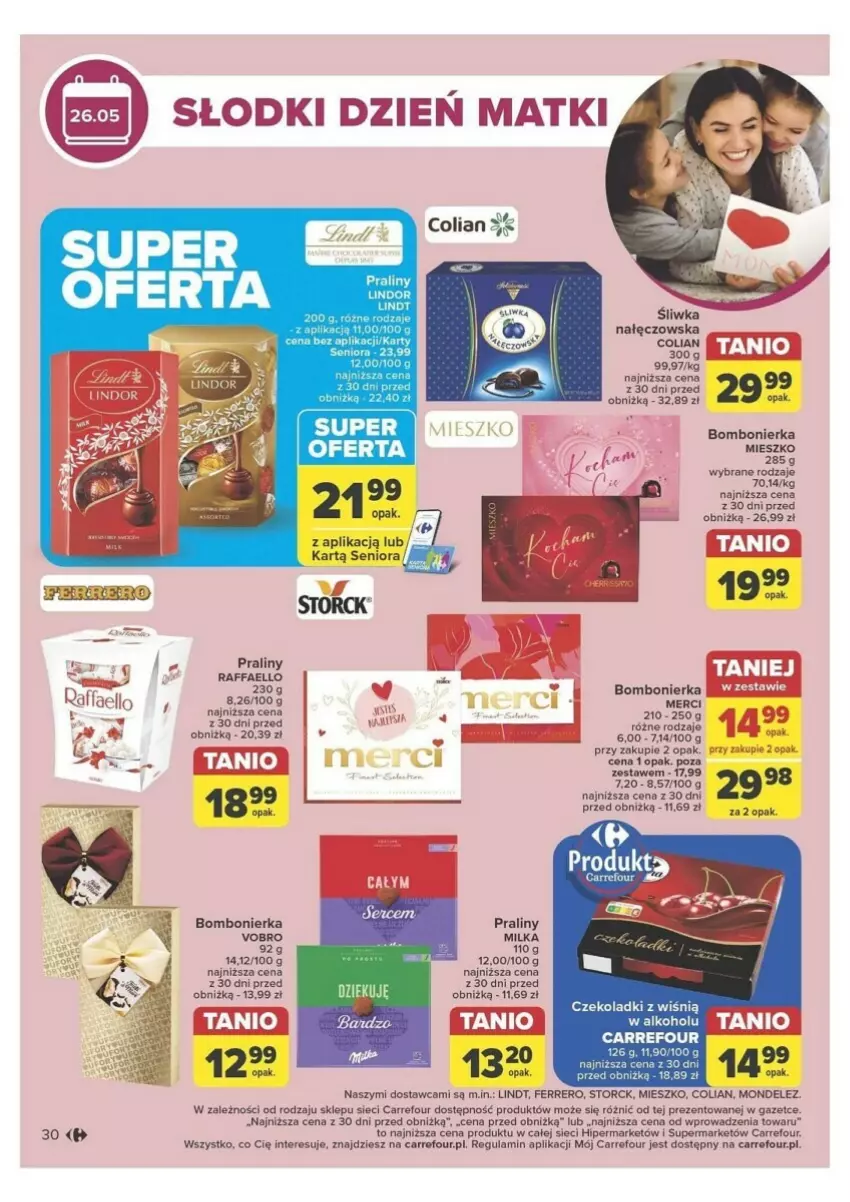 Gazetka promocyjna Carrefour - ważna 21.05 do 25.05.2024 - strona 26 - produkty: Anew, Fa, Ferrero, Lindor, Lindt, Merci, Milka, Praliny, Raffaello