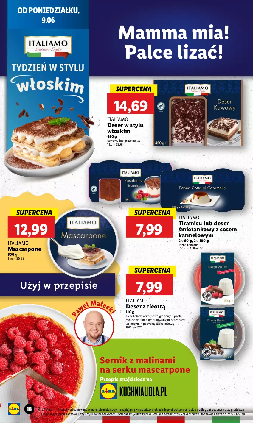 Gazetka promocyjna Lidl - GAZETKA - ważna 09.06 do 11.06.2025 - strona 20 - produkty: Deser, Gra, Mascarpone, Ser, Sos