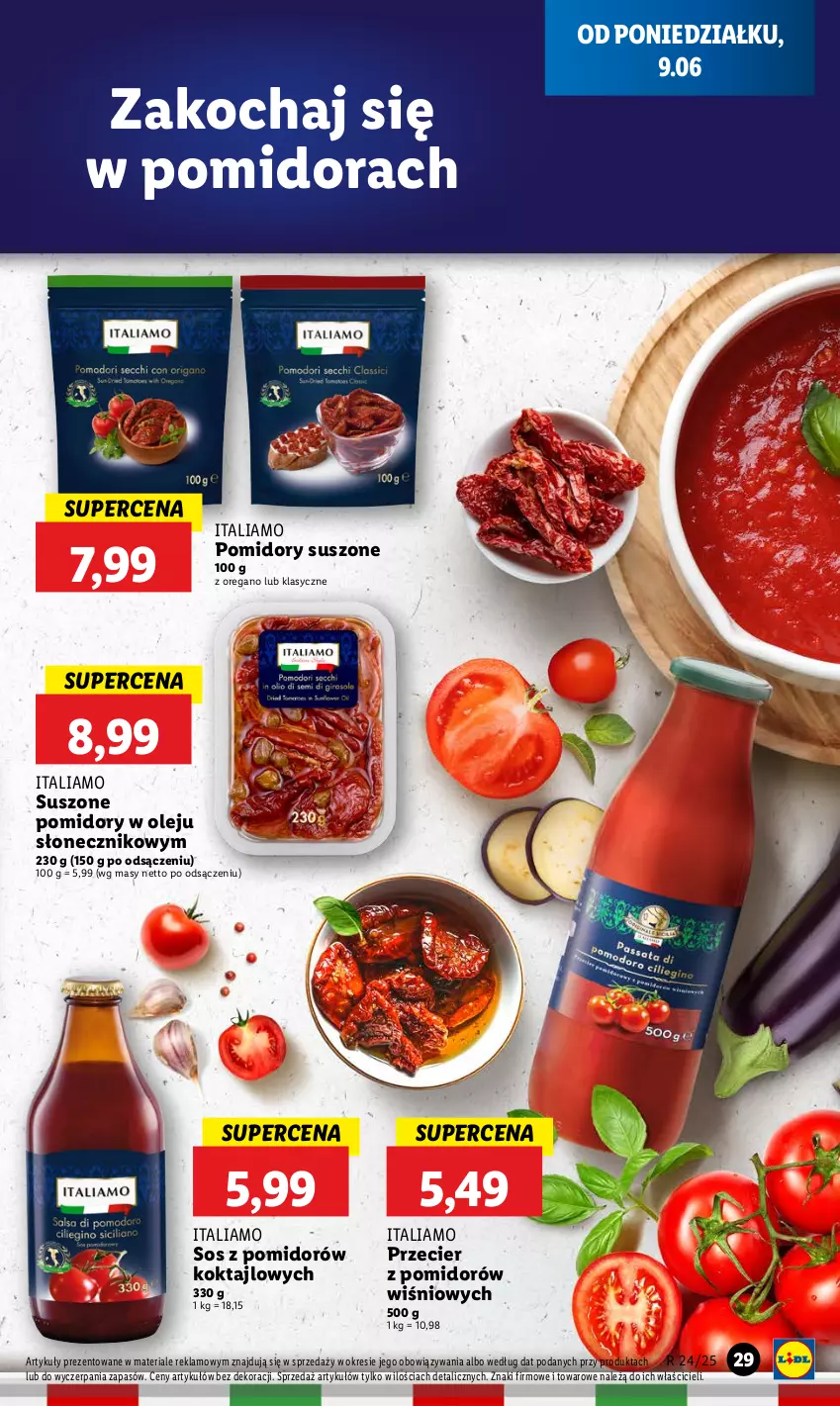 Gazetka promocyjna Lidl - GAZETKA - ważna 09.06 do 11.06.2025 - strona 31 - produkty: Koc, Olej, Pomidory, Sos, Suszone pomidory