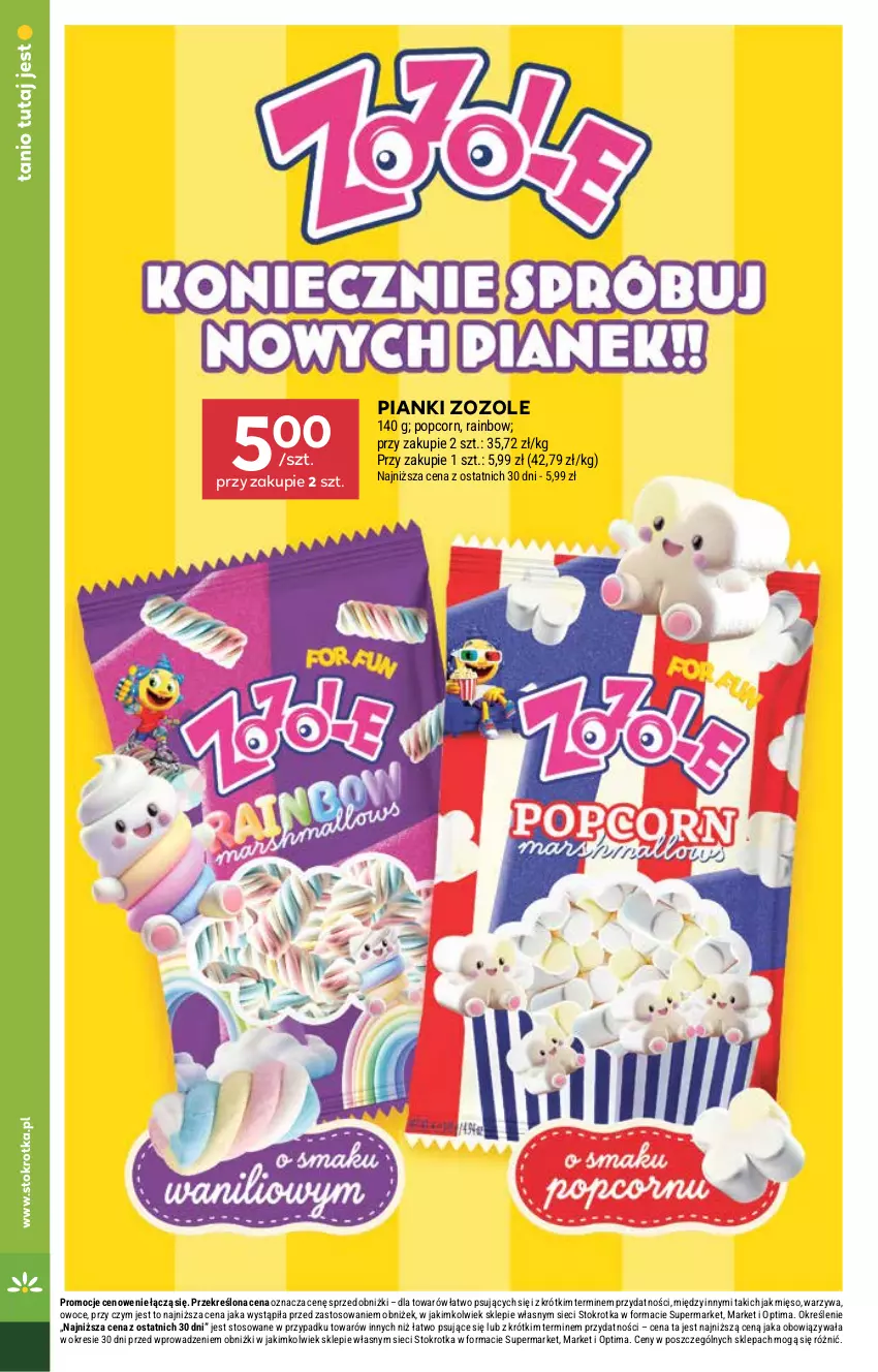Gazetka promocyjna Stokrotka - Market - ważna 27.08 do 02.09.2026 - strona 16 - produkty: Mięso, Optima, Owoce, Popcorn, Warzywa