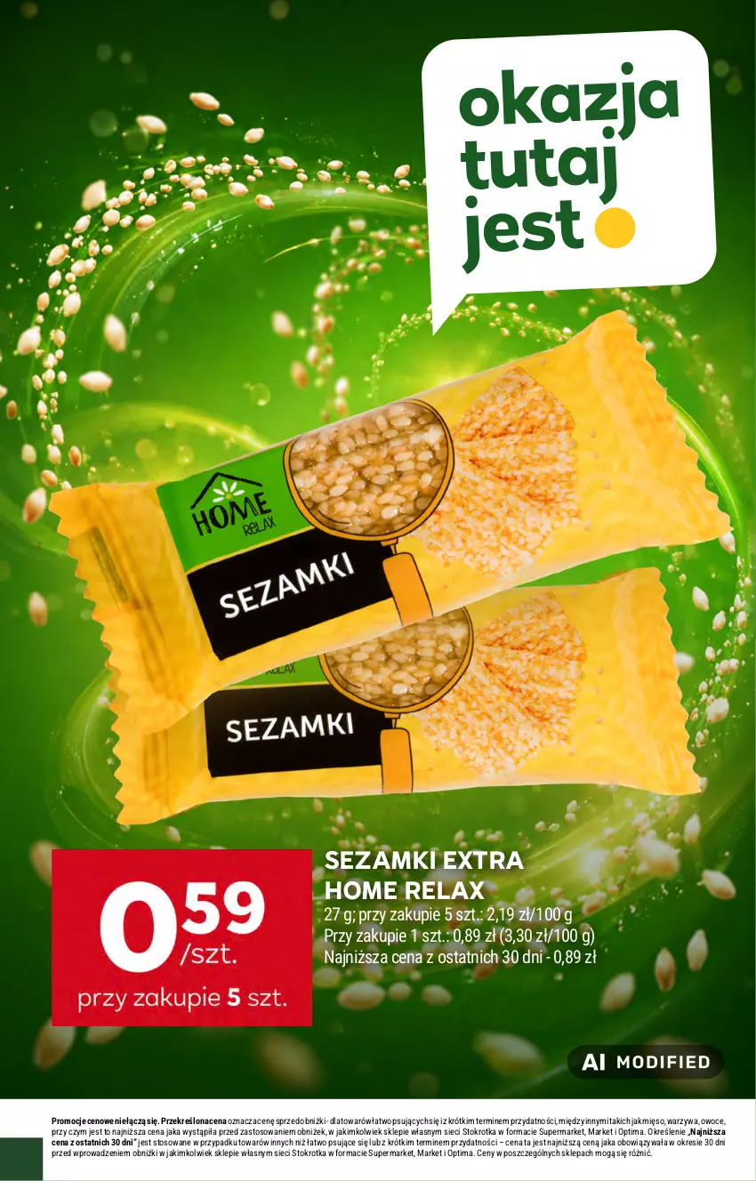 Gazetka promocyjna Stokrotka - Market - ważna 27.08 do 02.09.2026 - strona 18 - produkty: Mięso, Optima, Owoce, Sezam, Warzywa