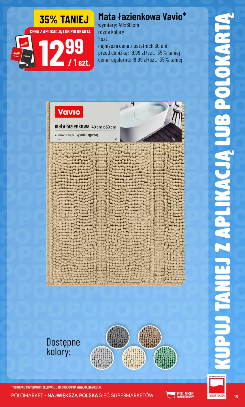 Gazetka promocyjna PoloMarket - Katalog Kupuj taniej z POLOappką - ważna 26.08 do 01.09.2026 - strona 13 - produkty: Laur, Mata łazienkowa