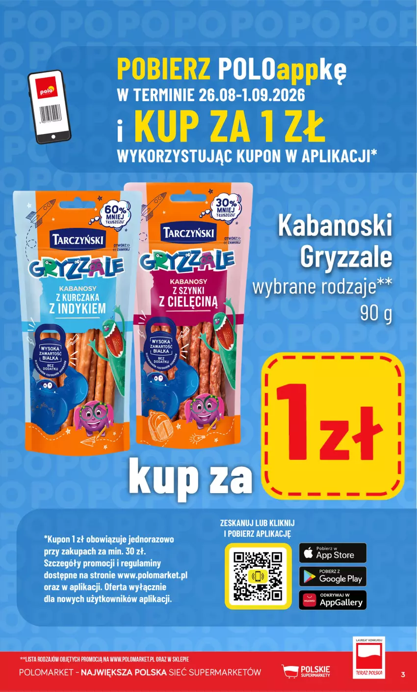 Gazetka promocyjna PoloMarket - Katalog Kupuj taniej z POLOappką - ważna 26.08 do 01.09.2026 - strona 3 - produkty: Kabanos, Sok, Tera