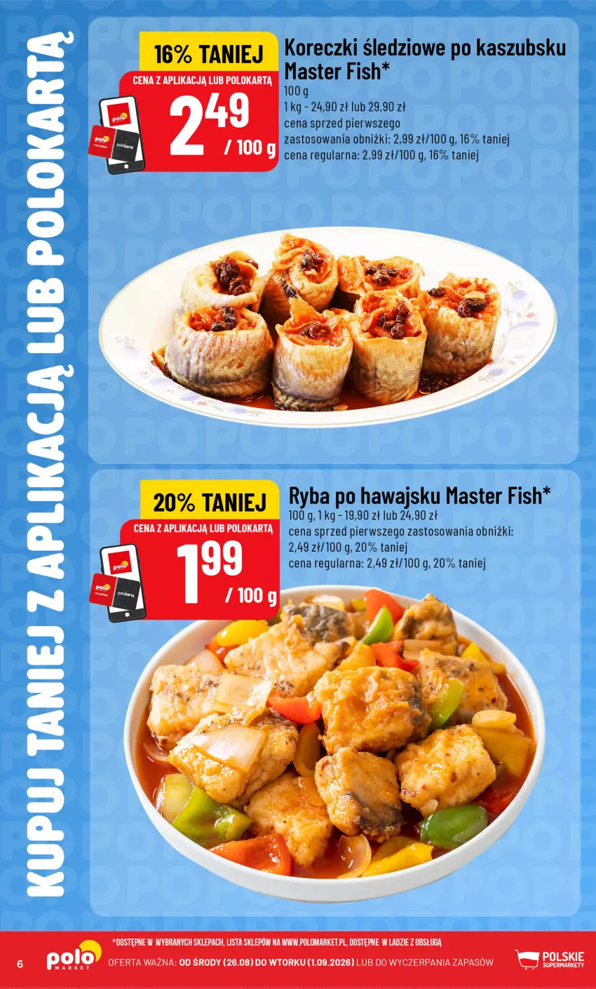 Gazetka promocyjna PoloMarket - Katalog Kupuj taniej z POLOappką - ważna 26.08 do 01.09.2026 - strona 6 - produkty: Koreczki śledziowe, Ryba