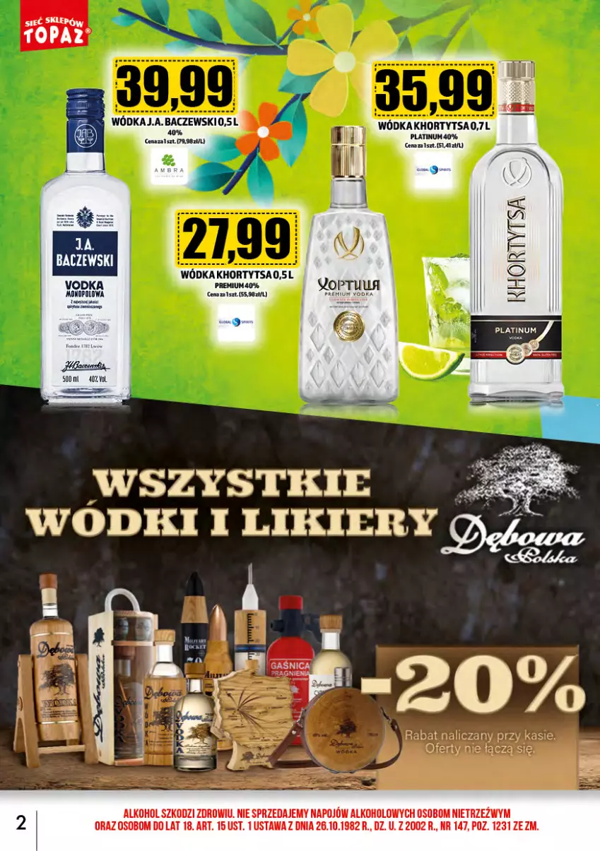 Gazetka promocyjna Topaz - Gazetka - ważna 02.05 do 31.05.2024 - strona 2 - produkty: Wódka