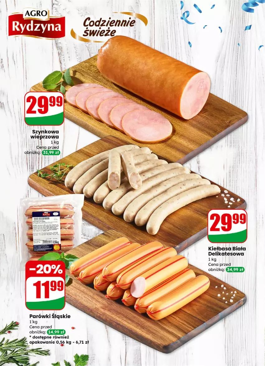Gazetka promocyjna Dino - Gazetka 01 / 2026 - ważna 31.12.2025 do 05.01.2026 - strona 28 - produkty: Kiełbasa, Kiełbasa biała, Parówki
