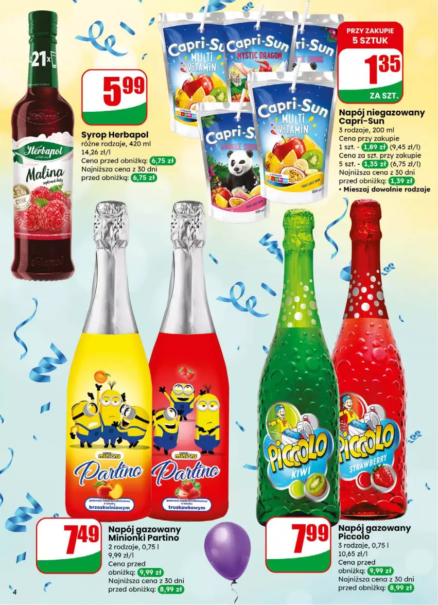 Gazetka promocyjna Dino - Gazetka 01 / 2026 - ważna 31.12.2025 do 05.01.2026 - strona 4 - produkty: Fa, Herbapol, Napój, Napój gazowany, Napój niegazowany, Syrop