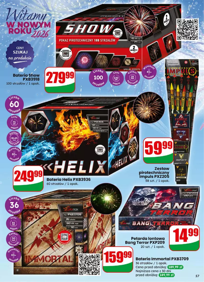 Gazetka promocyjna Dino - Gazetka 01 / 2026 - ważna 31.12.2025 do 05.01.2026 - strona 57 - produkty: Bateria, Fa, Strzałów