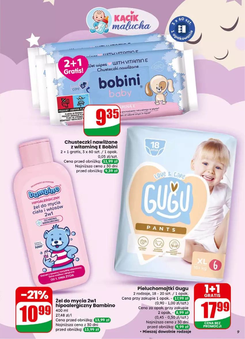 Gazetka promocyjna Dino - Gazetka 01 / 2026 - ważna 31.12.2025 do 05.01.2026 - strona 9 - produkty: Chusteczki, Gaga, Gin, Gra, LG, Majtki, Pieluchomajtki