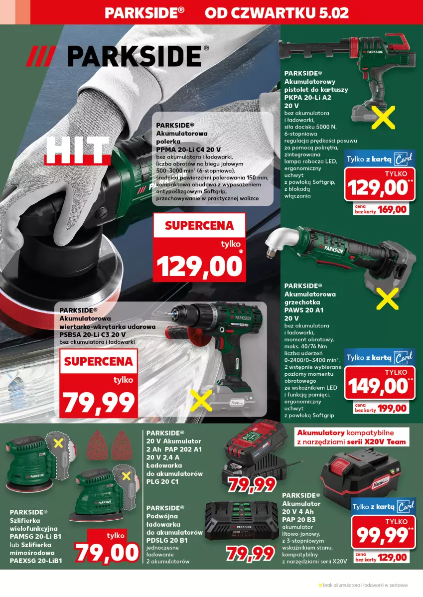 Gazetka promocyjna Kaufland - Kaufland - ważna 05.02 do 10.02.2026 - strona 10 - produkty: Akumulator, Lampa, Lampa robocza LED, LG, Parkside, Pistolet, Ser, Szlifierka, Top, Tusz, Warka