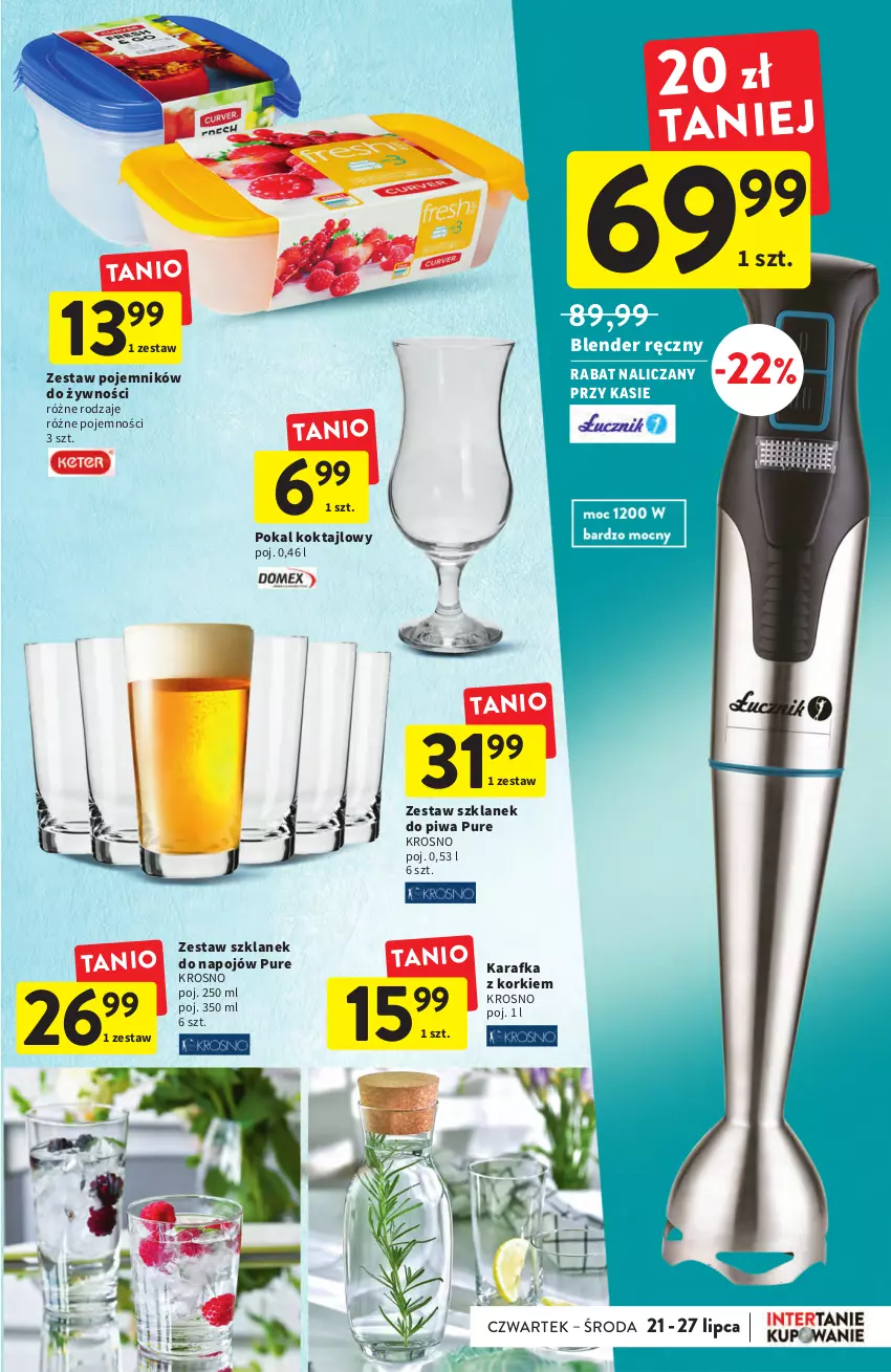 Gazetka promocyjna Intermarche - ważna 21.07 do 27.07.2022 - strona 35 - produkty: Blender, Blender ręczny, Karafka, Piwa, Pojemnik, Pur