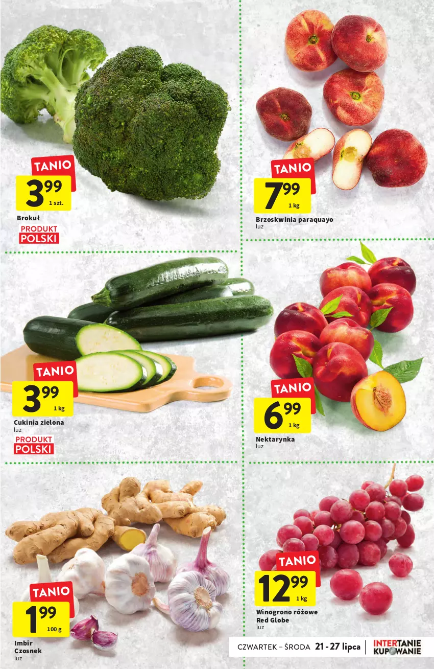 Gazetka promocyjna Intermarche - ważna 21.07 do 27.07.2022 - strona 9 - produkty: Czosnek, Imbir, Nektar, Nektarynka, Wino